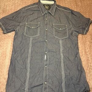 BKE Navy Casual Button Down Shirt